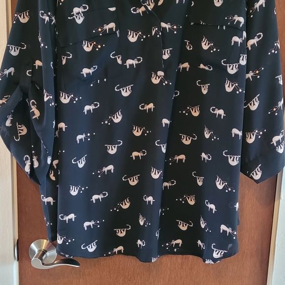 HARPER GEORGETTE PULLOVER 3/4 SLEEVE BLOUSE, size 5 - Picture 10 of 15